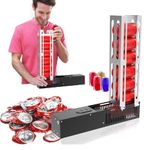 Heavy Duty Electric Can Crusher, Stainless Steel Smasher for Recycling Soda Beer Cans - Fills 8 Cans at Once, Convenient Storage