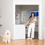 Perma Child Safety 2691 Child Safety Gate, White, 38.6" Tall Extends to 79" Wide