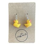 Duck Earrings, Ducks Earrings, Rubber Duck, Duck Dangle And Drop Novelty Earrings