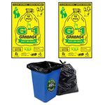 G 1 Garbage Bags/Dustbin Bags/Trash Bags | Jumbo - 30 X 50-2 Pack | Black | For Home Office Parks Hospitals | Combo Packs |