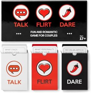 Fun and Romantic Game for Couples: Date Night Box Set with Conversation Starters, Flirty Games and Cool Dares - Choose from Talk, Flirt or Dare Cards for 3 Games in 1 - Lovely Date Activity!