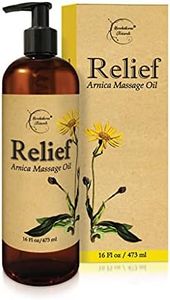 Relief Arnica Massage Oil for Massage Therapy & Home Use Therapeutic Massaging Oil Great for Lymphatic Drainage, Sore Muscles & Natural Joint Pain Relief with Arnica Montana & Lemongrass Essential Oil