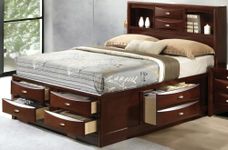 ACME 21600Q Ireland Bed, Queen, Espresso