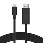 Belkin USB Type C to DisplayPort 1.4 Cable 6.6ft/2m, 32.4Gbps, 8K@60Hz or 4K@144HZ, with HBR3, DSC, HDCP 2.2, DP Alt mode, Backwards Compatible, Works with Windows, MacOS, iPadOS, Android, and More