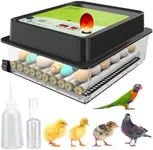 OBI-36 Egg Incubator with Automatic Egg Turning and Humidity Control + 36 Eggs + Temperature Control + Humidity Display + Integrated Egg Candler + 5 Year Warranty + Chicken Duck and Quail Eggs