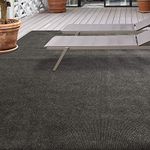 iCustomRug Affordable Indoor/Outdoor Carpet with Marine Backing, Many Carpet Flooring for Patio, Porch, Deck, Boat, Basement or Garage 6' X 9' in Charcoal