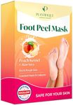 Plantifique Foot Peel Mask 2Pack - Foot Mask Dermatologically Tested - Repair Heels & Removes Dry Dead Skin for Soft Baby Feet - Exfoliating Peel Mask for Hard Skin - Peeling (Peach)