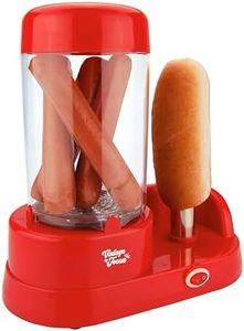 JOCCA Hot Dog Machine / 6 Sausages with Water Tank and Steel Rod for Heating Bread/Power 350W / Liven Up Your Parties/Red Colour