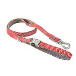 HUGO & HUDSON Dog Lead, 1.2m Nylon Leash with Quick Release Clip in Handle, Red Star