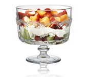 Artland 30004A Pearl Ridge Trifle Bowl, 88 oz, Glass