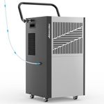 Airecoler 70L Commercial Dehumidifier with Pump & Drain Hose for Basements & Large Rooms up to 350 m³, Industrial Dehumidifier with Wheels Heavy Duty Commercial-grade