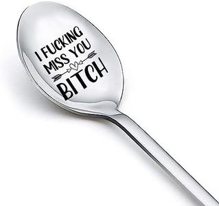 Best Friend Bff Gifts Spoon for Women Girls I Fucking Miss You Bitch Spoons for Best Friends Bestie Long Distance Friendship Gifts for Women Christmas Birthday Gifts for Friends Girlfriend Wife Spoons