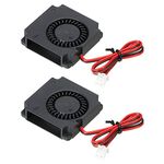 sourcing map DC Brushless Cooling Blower Fan Cooler 4010 40x40x10mm Turbine Turbo Dual Ball Bearing Centrifugal Flow Blower DC24V 2 Pin for 3D Printer 2pcs