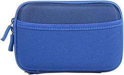 AWDO Hard Shell Diabetic Supplies Travel Case Organizer Bag for Blood Glucose Meter, Blood Sugar Test Strips, Lancets, Syringes, Pens, Needles, Alcohol Wipes, Diabetes Testing Kit Case (Small, Blue)