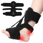 GOANDO Plantar Fasciitis Night Splint Upgrade Foot Brace Plantar Fasciitis Relief Splint Fit Women Men Adjustable Orthotic Stretcher Support Relief Foot Drop Achilles Tendonitis Day&Night, Black