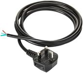 PRO ELEC PE01020 13A UK Plug to Bare Ends Mains Lead, 2m Black