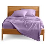 Bare Home Queen Sheet Set - 1800 Ultra-Soft Microfiber Queen Bed Sheets - Double Brushed - Queen Sheets Set - Deep Pocket - Bedding Sheets & Pillowcases (Queen, Lavender)