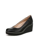 Naturalizer Women's Soul, About Time Wedge, Black Tumbled, 5.5 UK