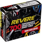 Revere Bicycles 2-Pack of Black 700c x 28-35 Presta Valve Premium Bicycle Inner Tubes. Free Replacement Warranty if it Ever goes Flat do to Manufacturer Defects. (32mm)