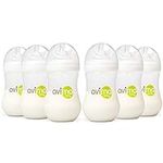 Avima 9 oz Anti Colic Baby Bottles, BPA Free, Wide Neck with Medium Flow Nipples (Set of 6)