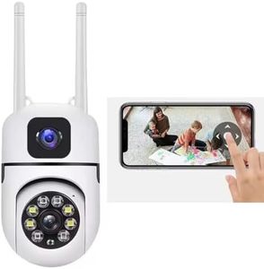 TP PLUS 4+4MP Dual Lens Mini Wireless PTZ | Live Monitoring | CCTV Camera Color Night Mode | Motion Detection | Two-Way Audio | Indoor/Outdoor Security Camera for Home (Dual Lens MINI Dome)