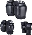 187 KILLER PADS Skateboarding Knee Pads, Elbow Pads, and Wrist Guards, Six Pack Pad Set, Black, Junior