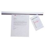 ADVANTUS Grip-A-Strip Display Rail, Personal Size, 2 Feet Long, Satin Finish Aluminum (2000)