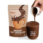 Tiggle Jaggery Dark Hot Chocolate Powder Mix - 10 Cups Pack|Only 66 Calories Per Cup|Hot Chocolate Powder Without Sugar|Sweetened With Organic Jaggery|Enjoy Hot Or Cold|Thick & Chocolatey Drink