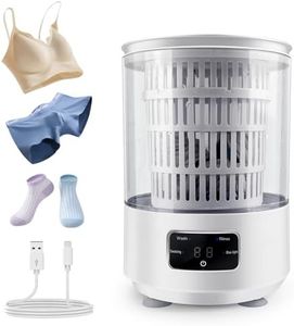 Portable Mini Washing Machine | Compact Deep Cleans Underwear, Baby Clothes, Small Laundry | Type-C, Spin-Dry & UV /4000 mAh Battery (WHTIE-4L)