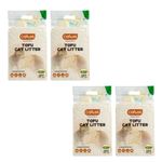 Cature Care by Nature Tofu Cat Litter Natural Flushable Clumping Liter Plant Based Biodegradable Ultra Odour Control 99% Dust Free Low Tracking Cat Litter (Original, 6L, PACK4)