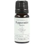 Nikura Peppermint (Piperita) Essential Oil - 10ml | 100% Pure Natural Oils | Perfect for Hair Care, Spider Repellent, Energy Boost, Candle Making | Great for Skin, Headache Relief | Vegan & UK Made