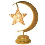 LED Moon Light Table Lamp,Enchanted Lunar Star Lamp,Decorative Ball Lamp,Battery Operated Bedroom Light Night,Magic Moon Night Light,Starry Night Lamp (F)