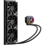 upHere ARGB Liquid Cooling System, CPU Water Cooler w/ 2500 RPM High-Efficiency Radiator, 17 dBA Quiet, Infinity Mirror Effect, 3 x 120mm PWM Fans, LGA 1700, AMD AM5 Ready,P360K