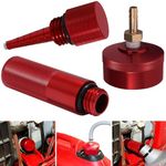 Fits for Honda EU3000i EU2000i EU1000i Generator Upgrade Red Aluminum Extended Run Gas Cap with Brass Hose Fitting, Mess Free Oil Change Funnel, Magnetic Oil Dipstick