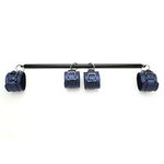 EXREIZST Expandable Spreader Bar with 4 Adjustable Straps Tools Set for Home, Black and Blue