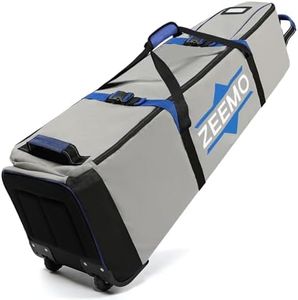 ZEEMO Golf Travel Bag, Full-Open Protective & Wheeled Airline-Approved Case for Clubs, Cart&StandBag, Soft-Sided Waterproof Cover Made of Heavy Duty Oxford