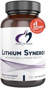 Designs for Health Lithium Synergy - 5mg Lithium Orotate with TMG + B12 Methylcobalamin - Bioavailable Mood + Methylation Support Supplement, Non-GMO + Vegetarian (120 Capsules)