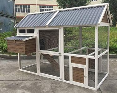 XXL Superior Farmhouse Chicken Coop with PVC Roof 240x172x168cm Chook Cage