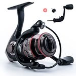 Goture Spinning Reel, Ultra Smooth Powerful Saltwater Freshwater Spinning Reel, 5.1:1 High Speed Gear Ratio, 2000 Series Surf Fishing Reels, Red