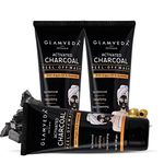 Glamveda Activated Charcoal Peel Off Mask | Cleans Pores, Removes Blackheads & Tanning | Anti Pollution | Pimples| Acne | No Parabens Enriched With Argan Oil & Vitamin E 100gm Pack Of (3)