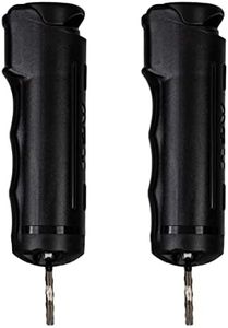 Police Magnum Keychain Pepper Spray Flip Top Safety- Maximum Heat Strength- Tactical Women & Men's Self Defense- Made in The USA- 2 Pack Black FT