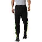 DOMIN8 Men's Outdoor Color Block Training Trousers with Slant Pockets (M) Black