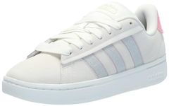 adidas Women's Grand Court Alpha 00s Sneaker, Off White/Silver Metallic/Semi Pink Spark, 11