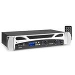 VONYX VPA600 2 Channel Power Amplifier DJ PA Stereo Amp Bluetooth MP3 2U 19 Inch 600w