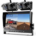 eRapta 2 Magnetic Wireless Reversing Camera Kit 10” IPS Monitor, 2-Min DIY Installation,1080P, 9600mAh Rechargeable Camera System Lower Consumption for for Car Van Truck
