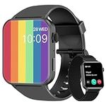 Blackview Smart Watch - Bluetooth Calls/AI Voice Assistant, 1.85" Fitness Watch with Heart Rate SpO2 Sleep Monitor, 100+ Sports Modes Activity Trackers, Step Counter Smartwatch for iOS Android