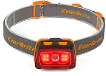 EverBrite 300 Lumens Headlamp with Red/Green/White Light Modes, Tail Light, Adjustable Headband - For Trail Running, Camping, Hiking