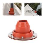 aleawol Tent Flashing Kit Tent Stove Jack Kit with Silicone Pipe Resistant to 300 Degrees and Stainless Steel Base, Tent Flue Flashing Kit Outdoor Camping Accessories for Wood Burner Traveller Stove