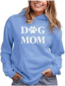 Tstars - Dog Mom Dog Lover Women Hoodie Large California Blue