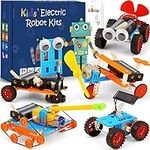 STEM Kits for Kids Age 6-8, Crafts for Boys 8-12, Craft Projects Car Building Kit, Electronic Engineering Toys Science Gifts, Build Robot DIY Activity for Ages 6 7 8 9 10 11 12 + Years